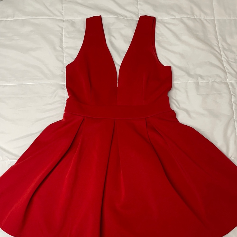 Dainty hooligan Red Deep V Dress Size Large
